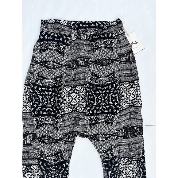 Rusty White Black Printed Casual Lightweight Grage Pants Size M - Picture 15 of 16